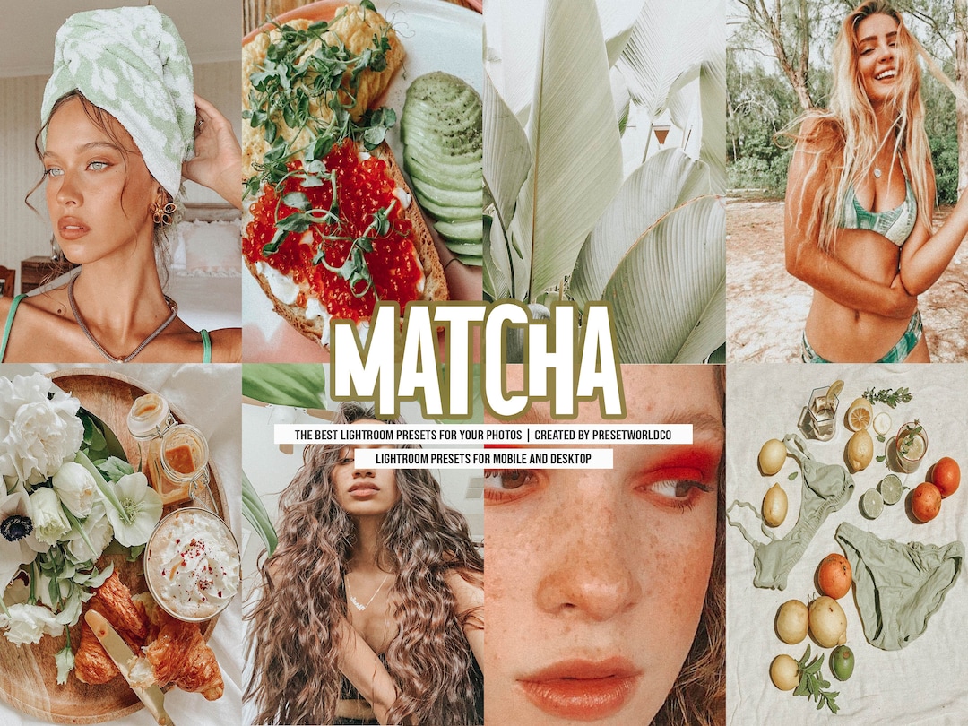 Matcha Lightroom Presets, Green Tropical Filters (mobile & Desktop) - Etsy
