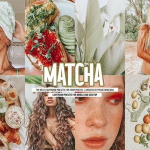 Preset 4 MATCHA Lightroom presets for mobile and desktop, green presets, tropical preset, ig filters