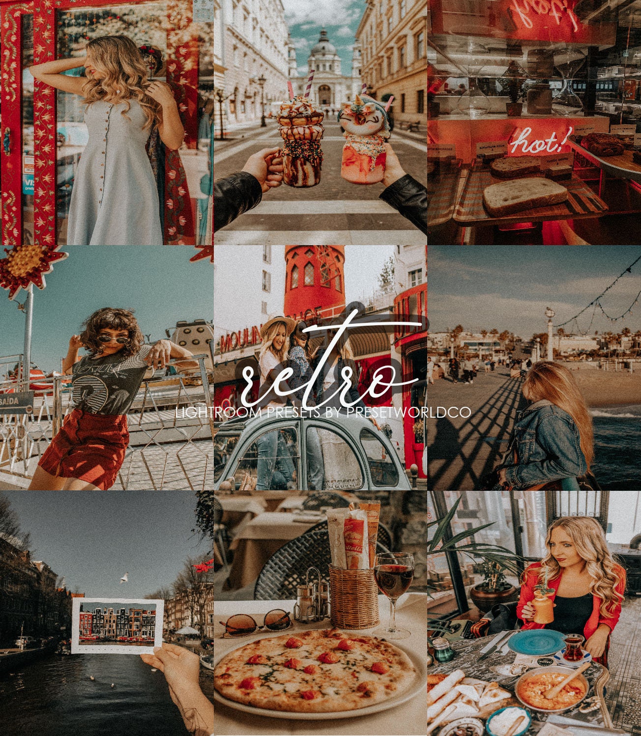 5 Retro Vibes Lightroom Presets/ Vintage Lightroom Preset for Mobile and Desktop/Vintage Photography/ Instagram filters/ Mobile Preset