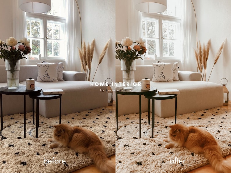 10 HOME Premium Lightroom Presets for Mobile and Desktop, Photo Presets for Home Interior Clean and Golden Instagram Lightroom Preset zdjęcie 4