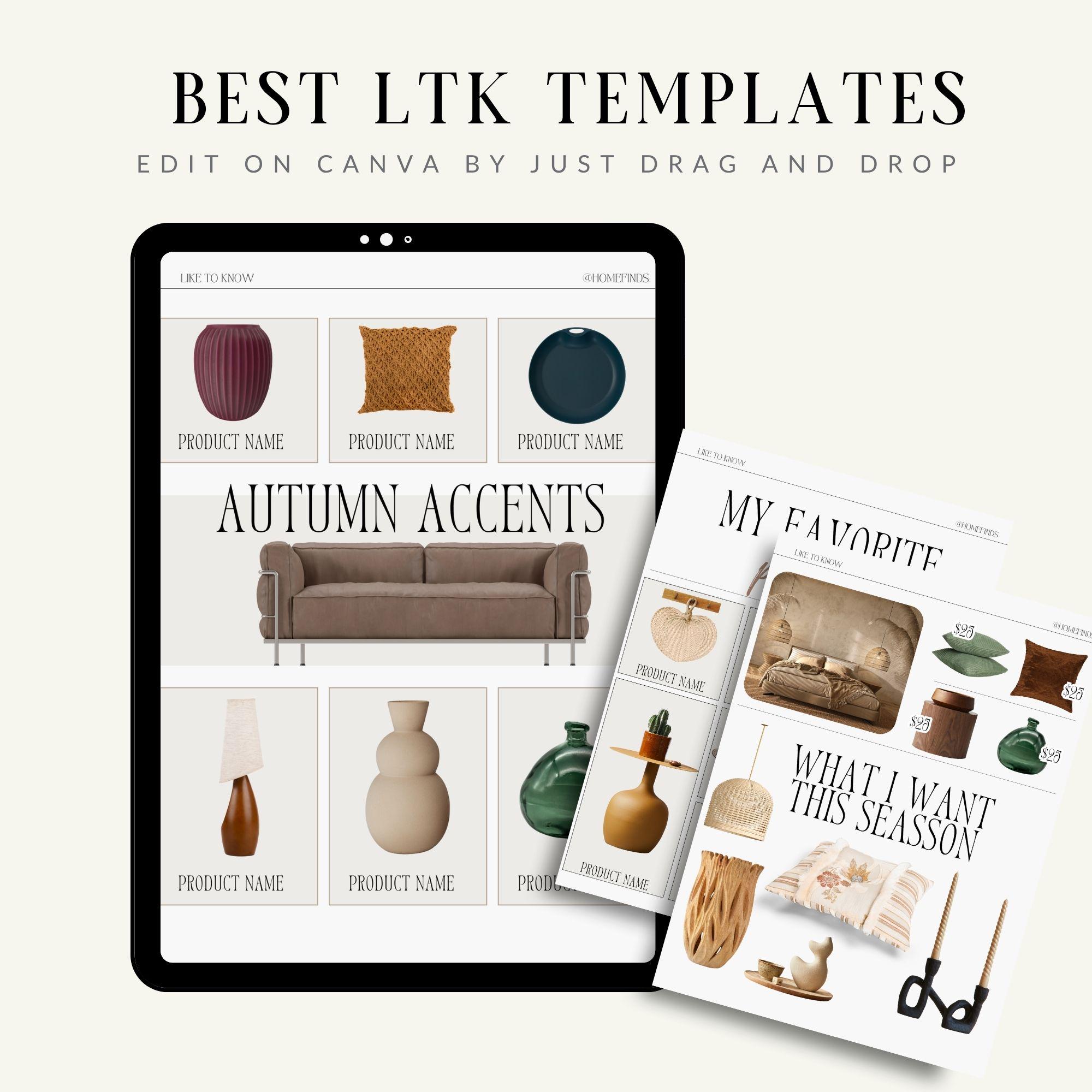 45 Editable LTK Home Finds, pinterest Canva Templates, LTK Pinterest ...