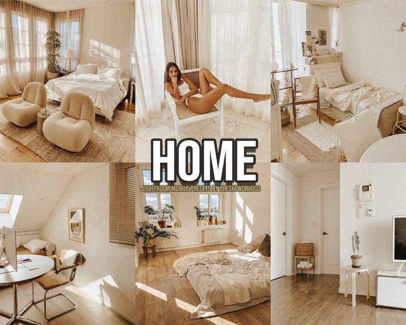 10 Premium Home Lightroom Presets/ Golden White Presets/ image 0
