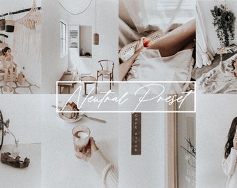 5 Minimal Neutral Lightroom Presets for Mobile and Desktop/ Clean tones/ Minimal filters/ Best Presets/ On sale / Instagram filters/