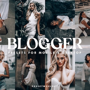 Blogger Lightroom Bundle Presets - 15 Mobile Presets, Insta Presets, Blogger Mobile Presets, Photo Filter, Lightroom Mobile