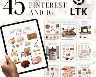 45 elementos editables para LTK Home Finds, plantillas de Canva para Pinterest, publicaciones de LTK para Pinterest e Instagram / Catálogo de productos para el hogar