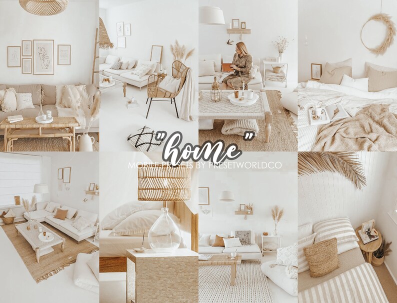 10 Premium Home Lightroom Presets/ Golden White Presets/ image 1