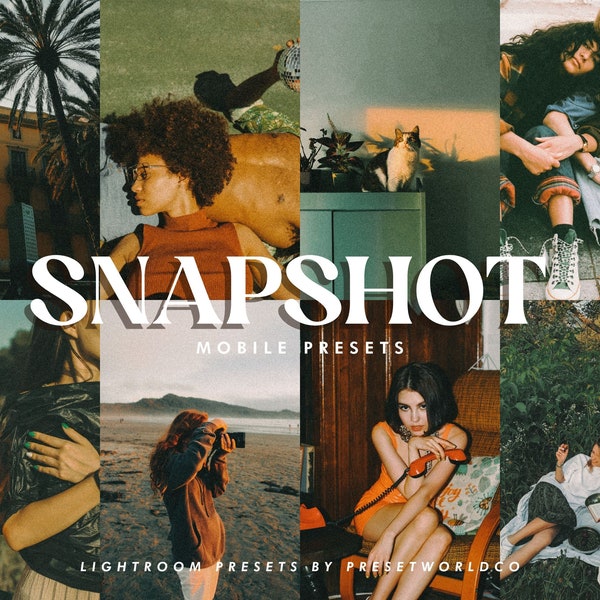 10 SNAPSHOT LIGHTROOM presets for mobile/ instant film presets/ kodak filter/ vintage grainy filter/ retro preset pack/ mobile preset/ VSCO