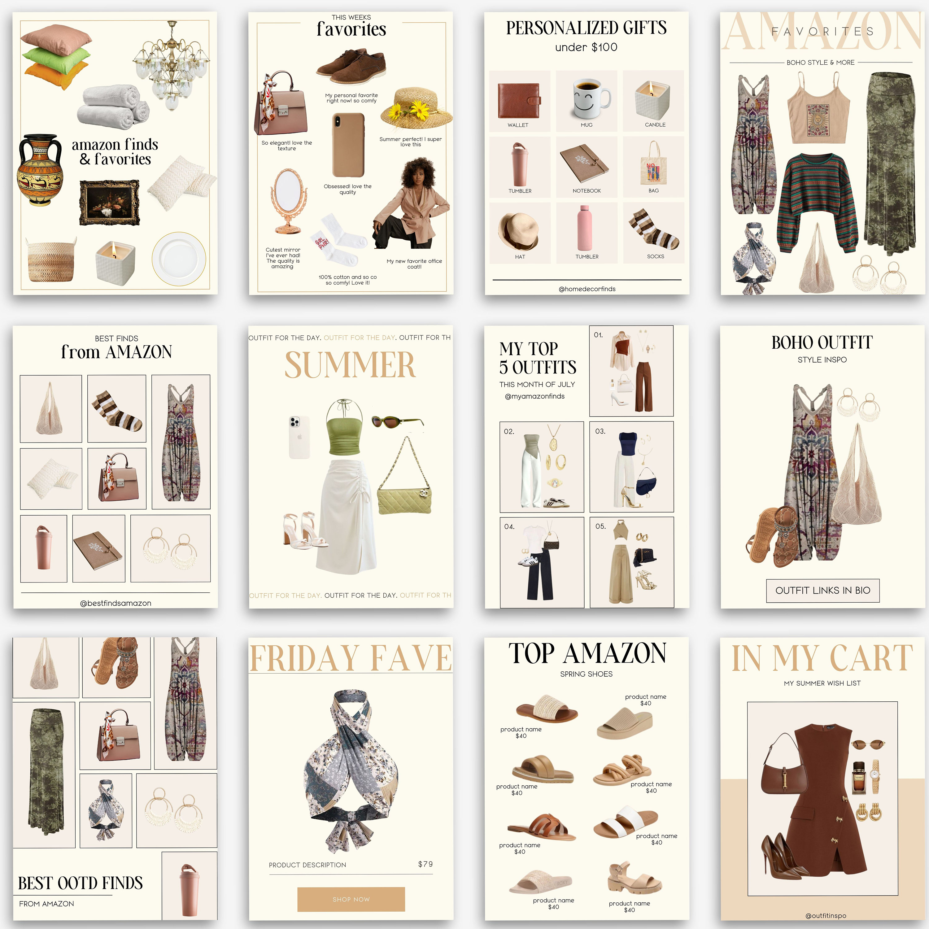 LTK Template | 30 Editable LTK Canva Templates | Top Seller Fashion ...