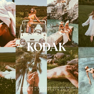 Lightroom presets, 3 KODAK instagram preset for mobile and desktop, film, kodak presets, filter, ig feed, vintage filter