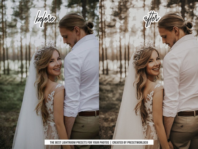 10 Lightroom Presets GOLDEN Hochzeit Presets für Handy und Desktop, Fotofilter, Fotografie, Hochzeit, Fotopresets Bild 7