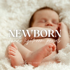 Newborn 30 Lightroom Bundle Presets, Mobile and Desktop Lightroom Preset, Newborn Photography Instagram Filter, Minimalist Kids Presets