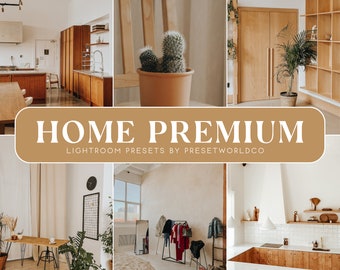 10 HOME Premium Lightroom Presets für Mobile und Desktop, Foto Presets für Home Interior Clean und Golden Instagram Lightroom Preset