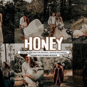 7 Wedding Presets HONEY, wedding filter for mobile and desktop, outdoor photography