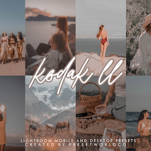 4 KODAK V2 Lightroom Presets for Mobile and Desktop, Retro Presets, Kodak Filters, Mobile Presets
