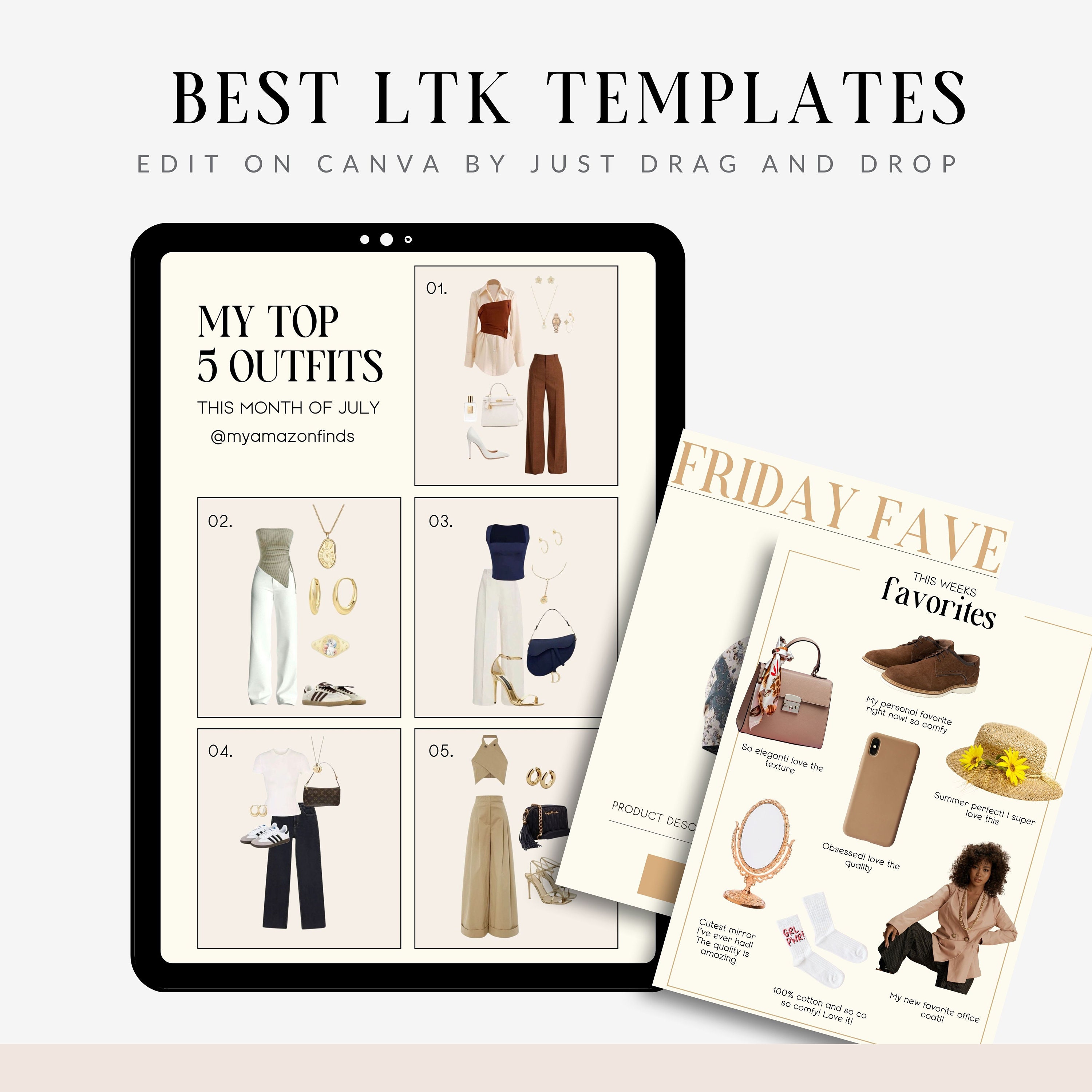 LTK Template | 30 Editable LTK Canva Templates | Top Seller Fashion ...