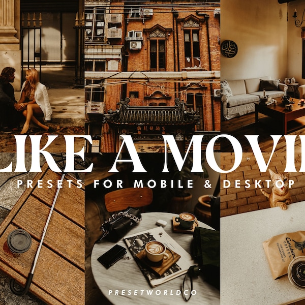 Like a Movie Lightroom Presets | 8 Cinematic Filters for Dramatic and Artistic Photography