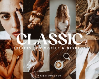 17 klassische Hochzeits-Presets | Presets Bundle, Mobile & Desktop Lightroom Presets, Moody Presets | Professionelles Preset für Paarfotografie