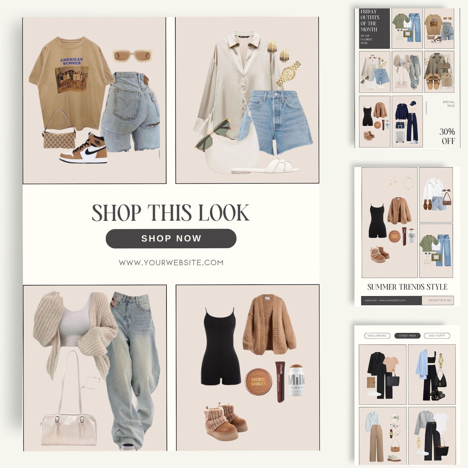 30 Fashion Influencer LTK Templates, Canva Editable (PDF File) - Etsy