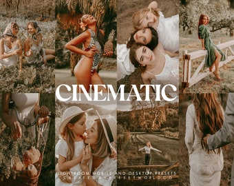 5 Cinematic Wedding Film Lightroom Presets for Mobile and Desktop/ Wedding Presets/ Photography/ Moody Lightroom Preset/ Wedding Filters