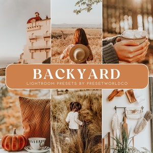 20 Autumn Lightroom Presets for Mobile and Desktop - Backyard Lightroom Preset Pack, Earthy Boho Fall Season Mobile Preset Filter