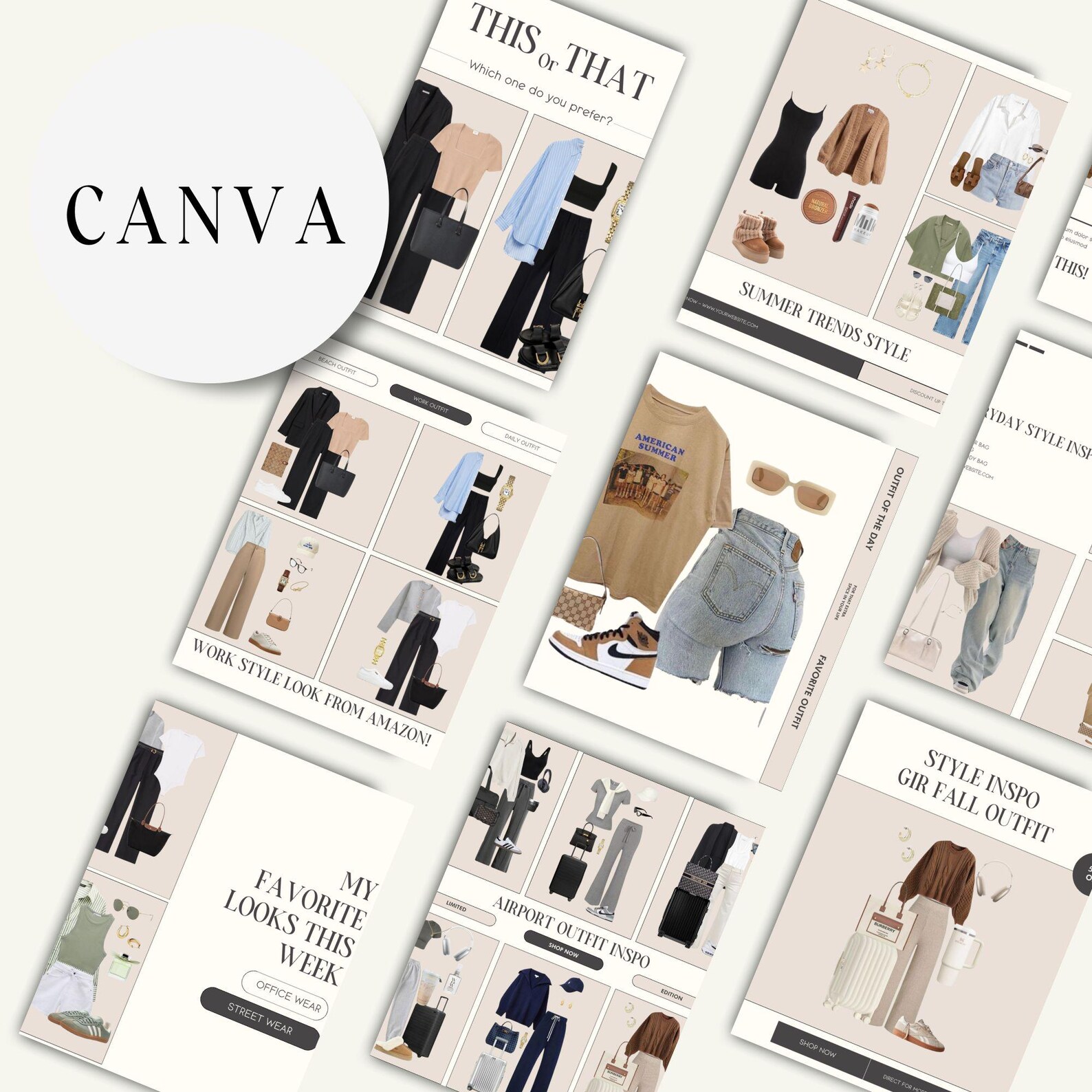 30 Fashion Influencer LTK Templates, Canva Editable (PDF File) - Etsy
