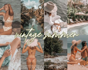 5 Vintage Summer Lightroom Presets für Mobile und Desktop / Travel Blogger Presets / Beste Presets / Desktop Presets / Fotografie / VSCO Filter