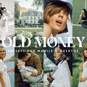 OLD MONEY Lightroom Mobile & Desktop Presets | Film Presets | Retro Vintage Preset | Analog 35 mm | Old Money Filter Presets Bundle