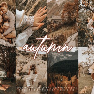 10 LIGHTROOM presets, Autumn Presets, Lightroom Mobile Presets, Preset Lightroom, Fall Photo Filters, Moody Lightroom Presets