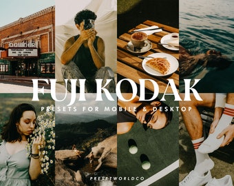 Ajustes preestablecidos de Lightroom para películas antiguas: filtros Fuji Kodak para móviles y ordenadores