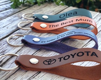 Leather Keychain Personalized, customized keychain, Mother's Day, Gift for her, Custom leather keychain, Custom keychain, Gift for him,