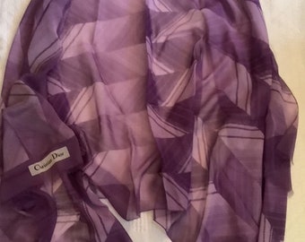 Silk shawl made in Italy. Christian Dior label.