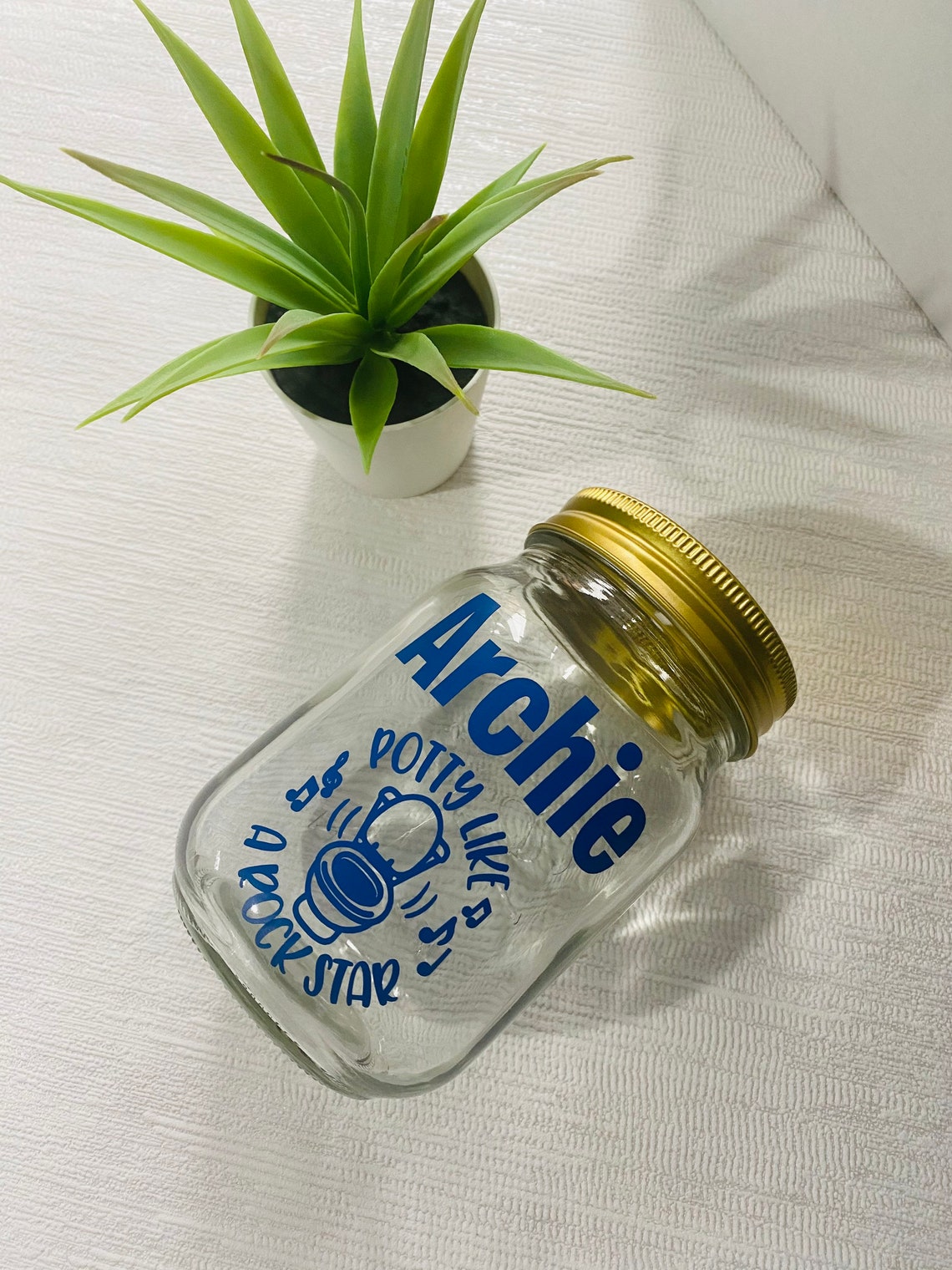 Jar de recompensa personalizado / Tapa de ranura de moneda / | Etsy