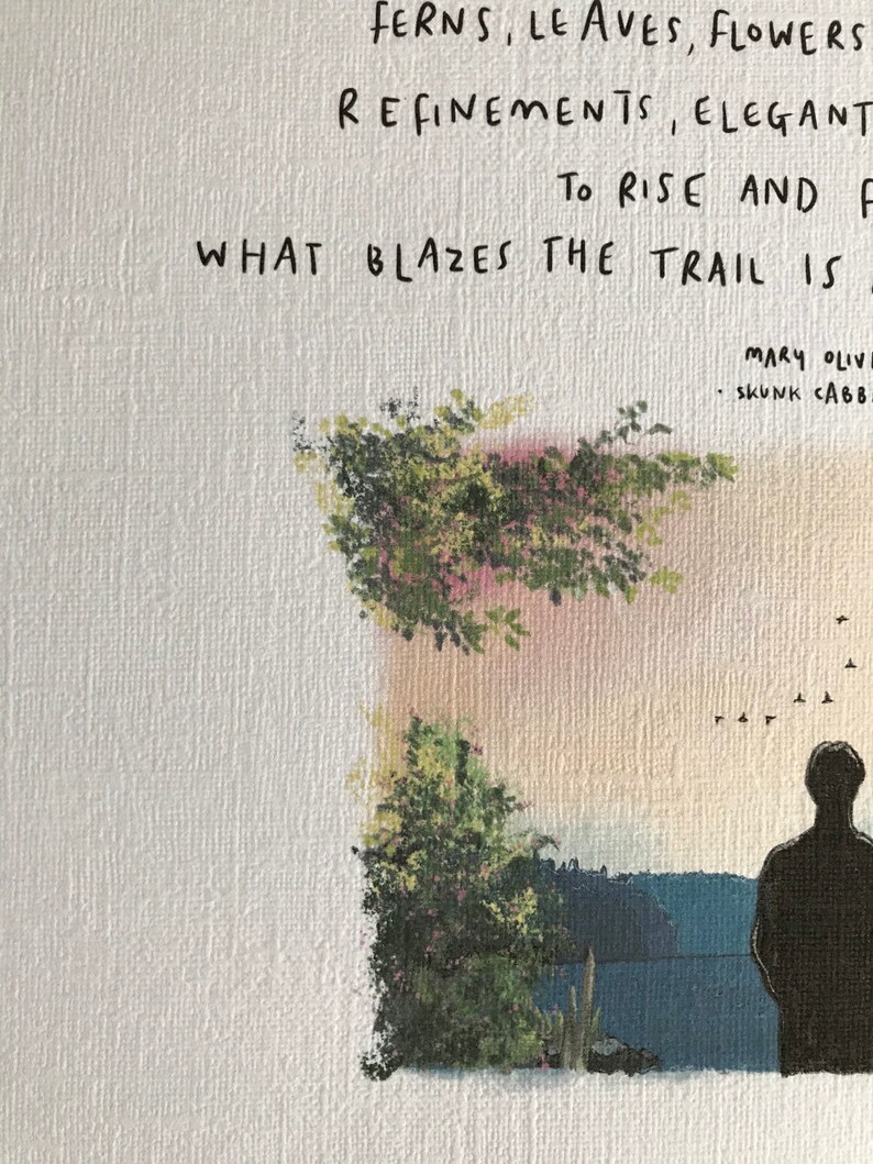 Skunk Cabbage by Mary Oliver / Commission Request / A3 Art - Etsy