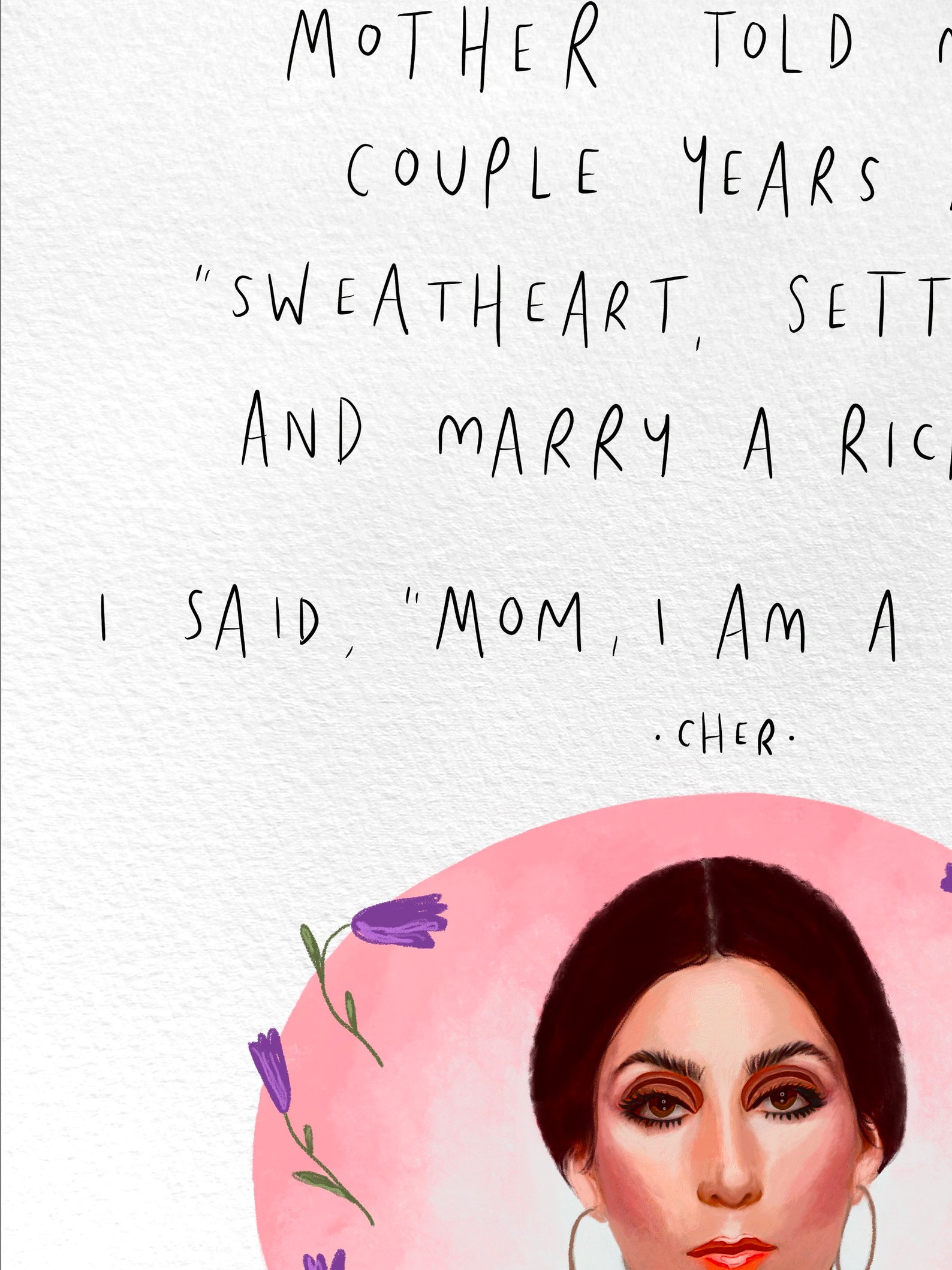 Mom I Am A Rich Man Mom I Am A Rich Man by Cher / Quote Art Pop Print Poster | Etsy