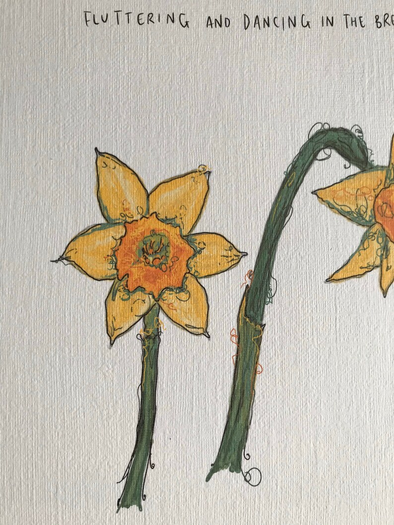 I Wandered Lonely as a Cloud / Daffodils William Wordsworth Etsy UK