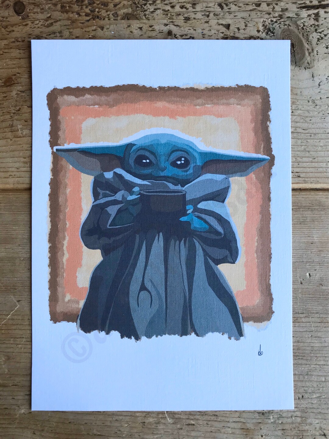 Baby Yoda Art Print / Mandalorian / Artwork / Limited Edition Etsy
