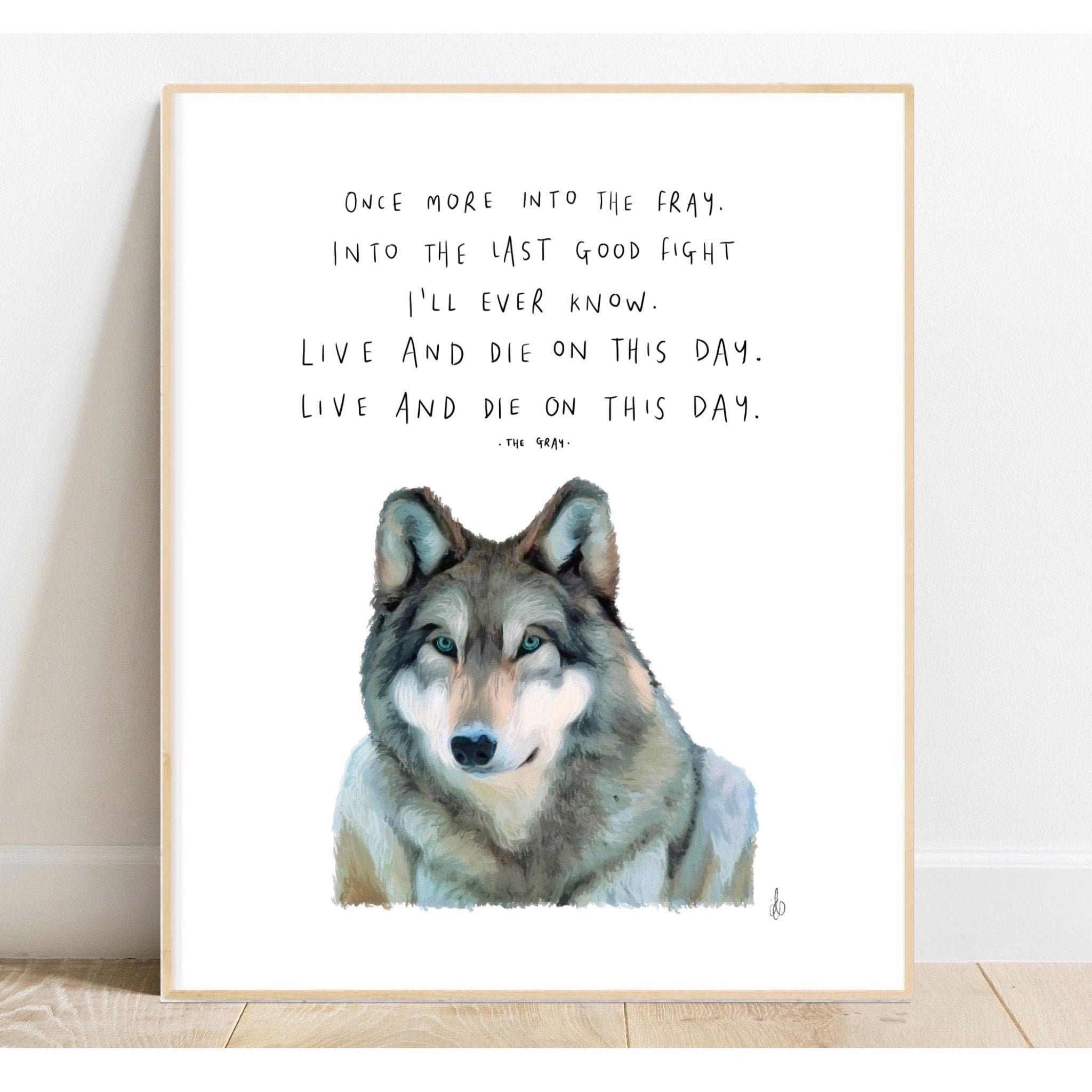 Once More Into the Fray by the Gray / Film Video Action Art Print Poster  Painting Drawing Nature Wolf Snow Quote A1 A2 A3 A4 A5 - Etsy