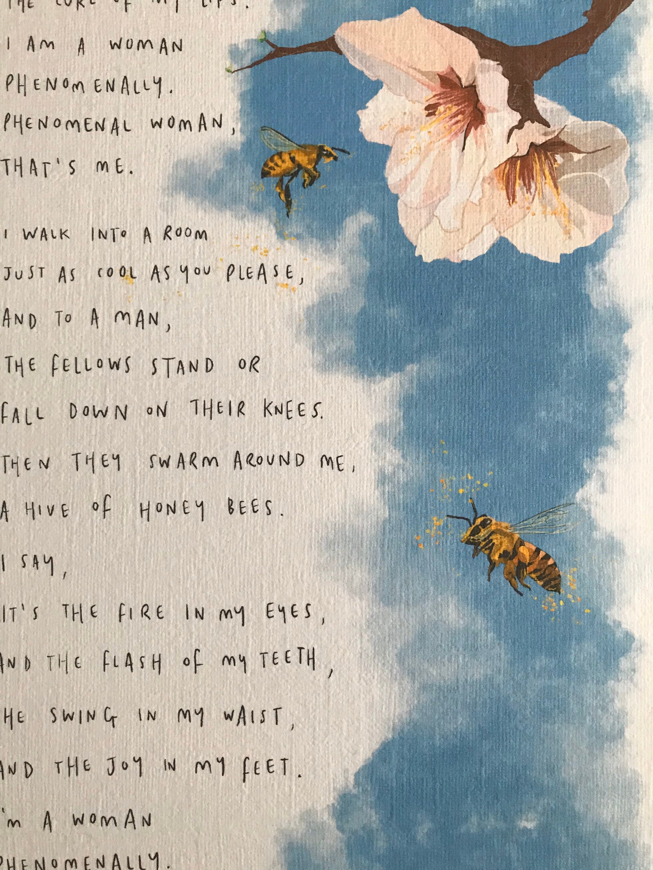 Phenomenal Woman by Maya Angelou / Art Print Drawing | Etsy