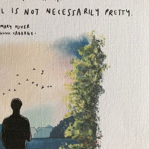 Skunk Cabbage by Mary Oliver / Commission Request / A3 Art - Etsy