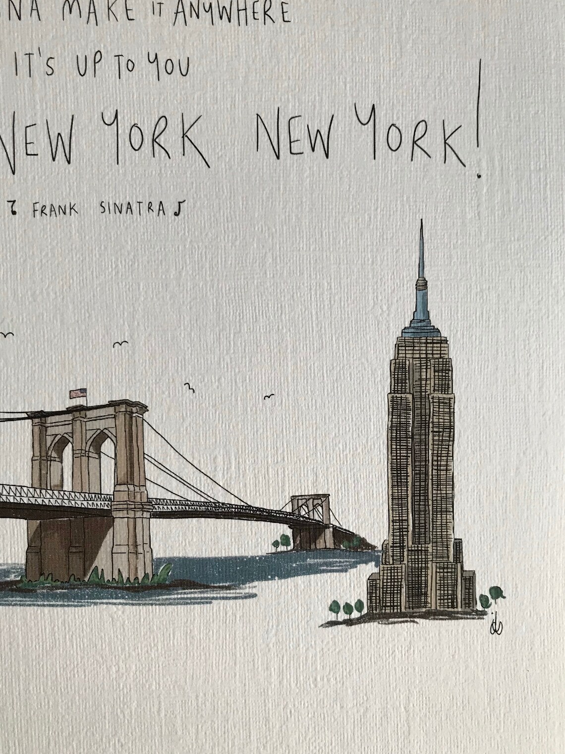 New York New York by Frank Sinatra / Art Print / Lyrics / USA Etsy