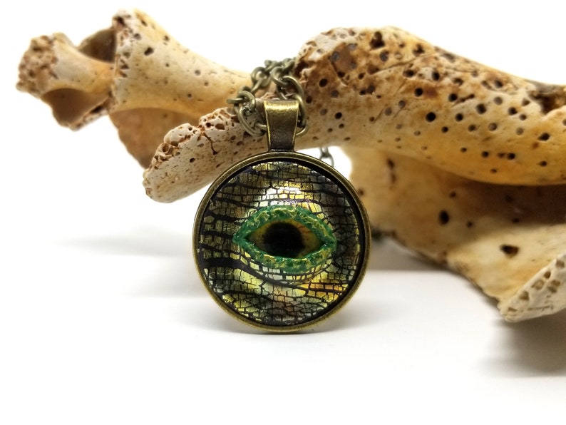 Hand Sculpted OOAK Dragon Eye Pendant