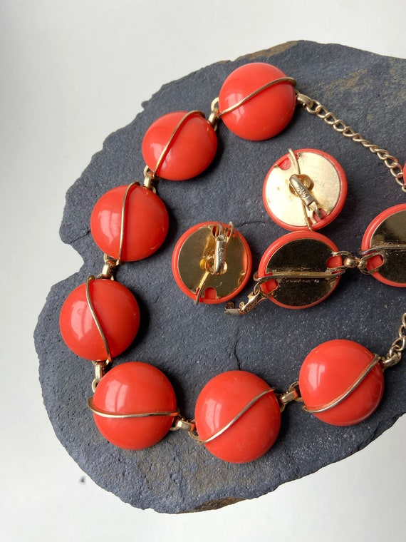 Vintage 1950s Coro Chunky Necklace Bracelet and E… - image 7