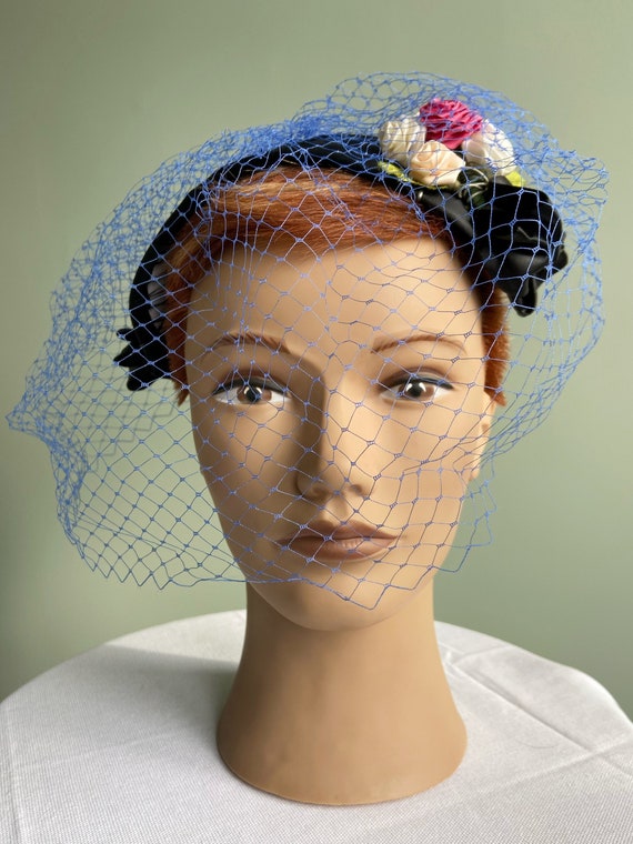 Vintage 1950s Headband with Netting - image 2