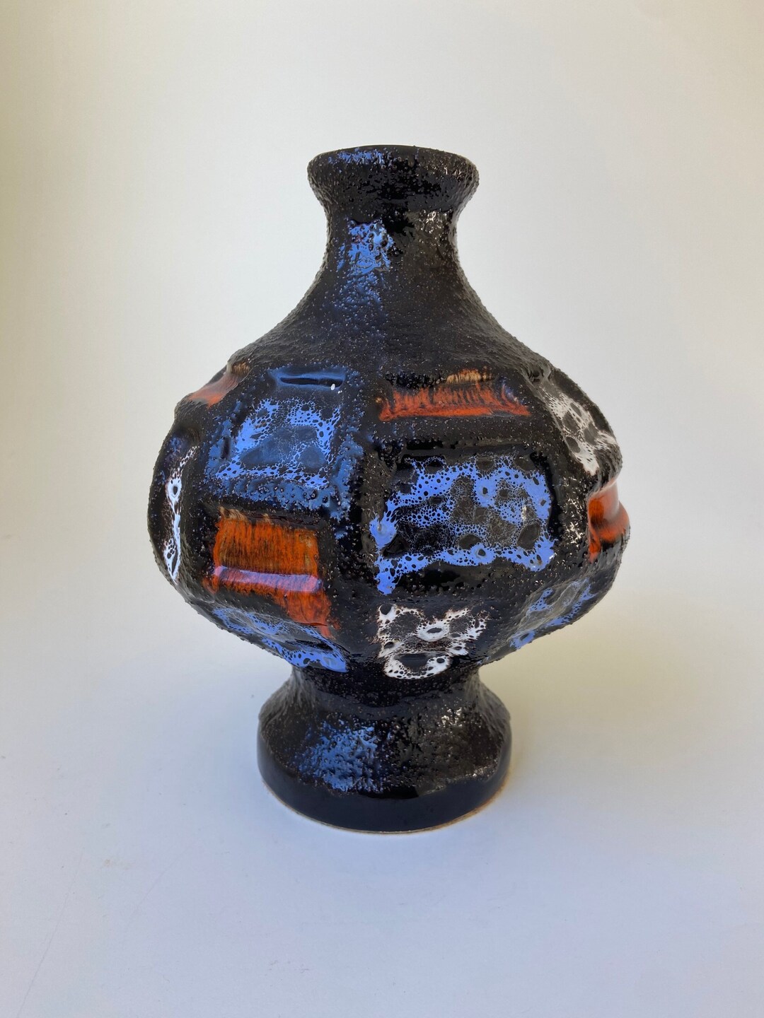 Vintage MCM Maurice Chalvignac Art Vase, Quebec Pottery Vase