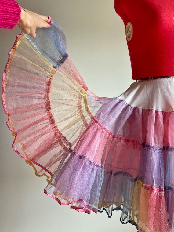 Vintage 50s Pastel Petticoat, Square Dance, Burles