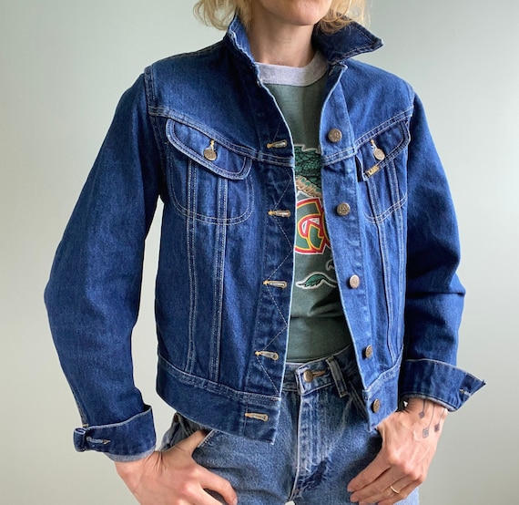 Vintage 1970s Lee Riders, Ms Lee, Denim Jacket, S… - image 1