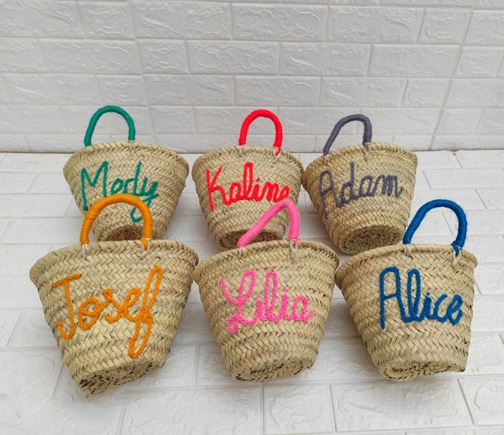 Personalized Straw Moroccan Basketbridal Shower | Etsy