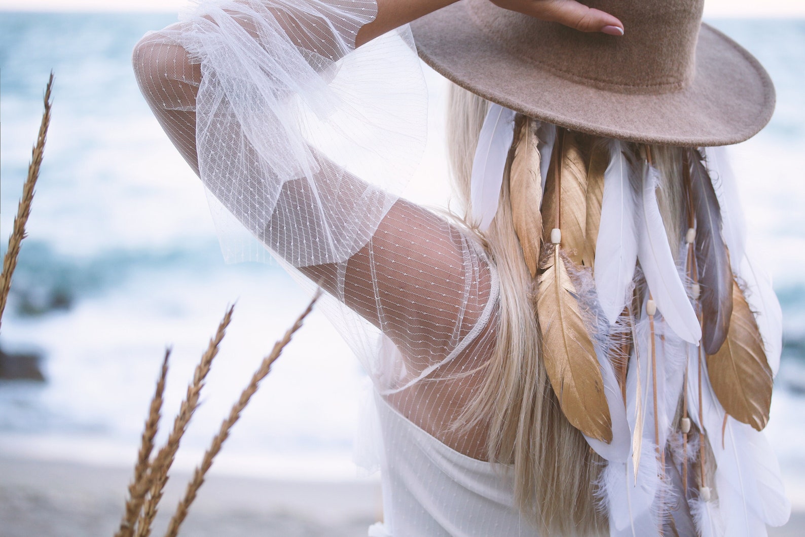 Bohemian Feather Tassel Headband