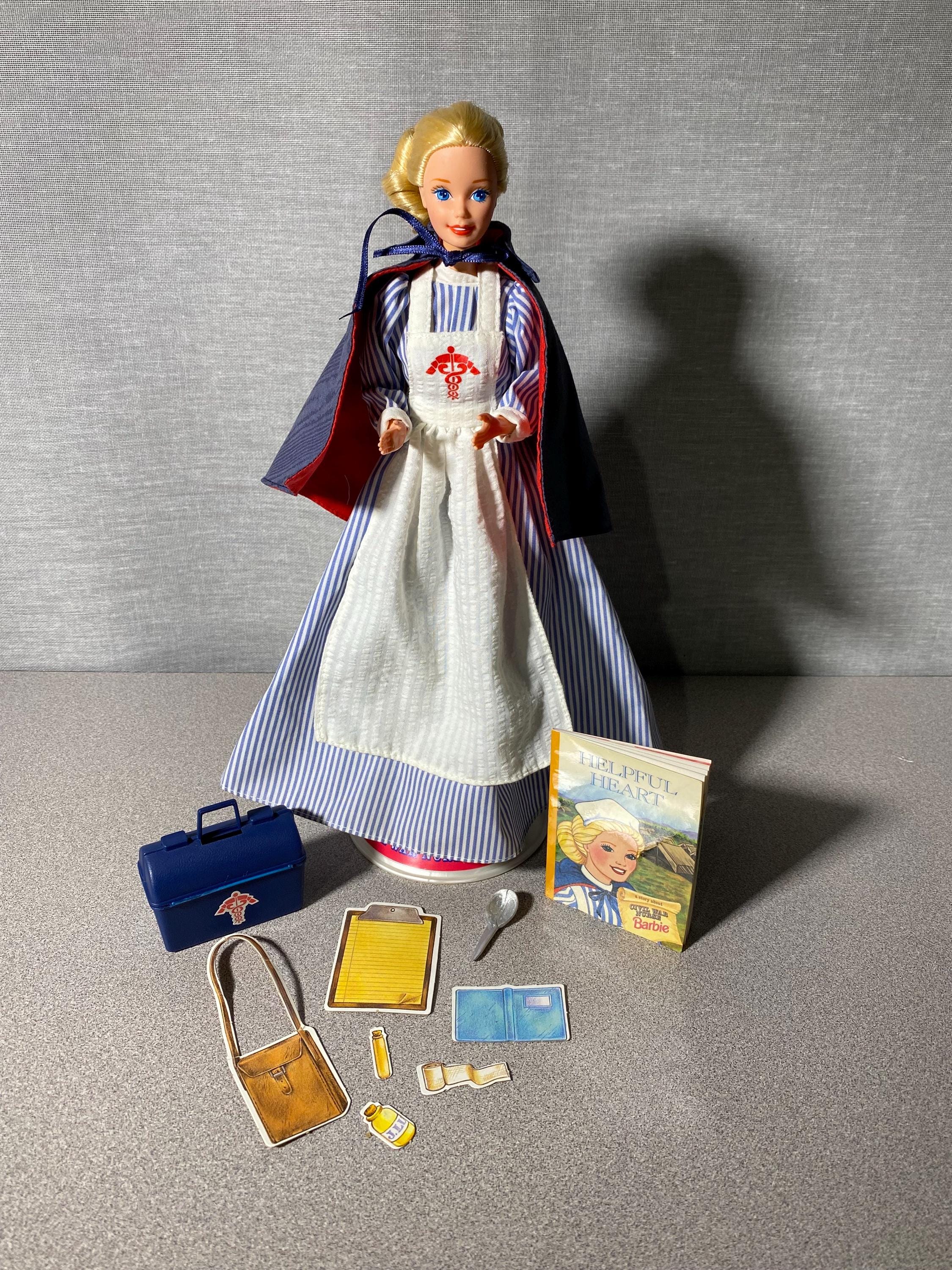 Vintage 1996 Mattel American Stories Civil War Nurse Barbie Doll Accessories Etsy