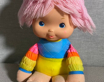 Vintage 1983 Hallmark Mattel Rainbow Brite Pink Baby Brite 14” Doll
